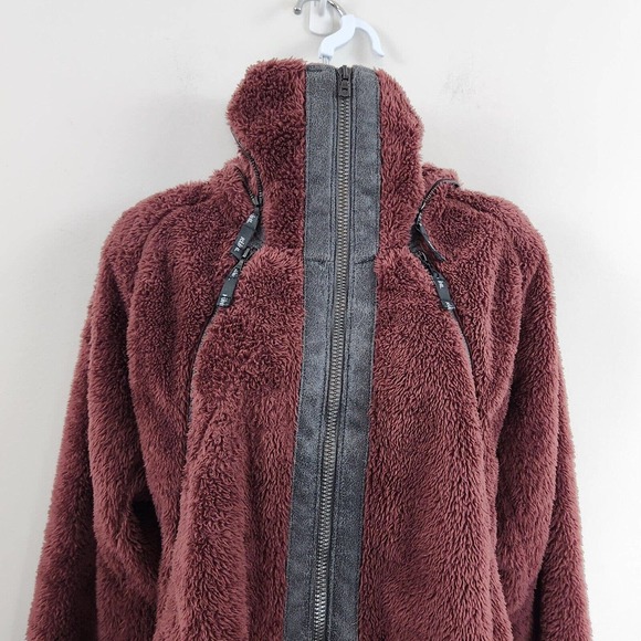 Kuhl Women's Flight Jacket Italian Fleece Hooded Pockets Thumb Loops Size M - Picture 3 of 16